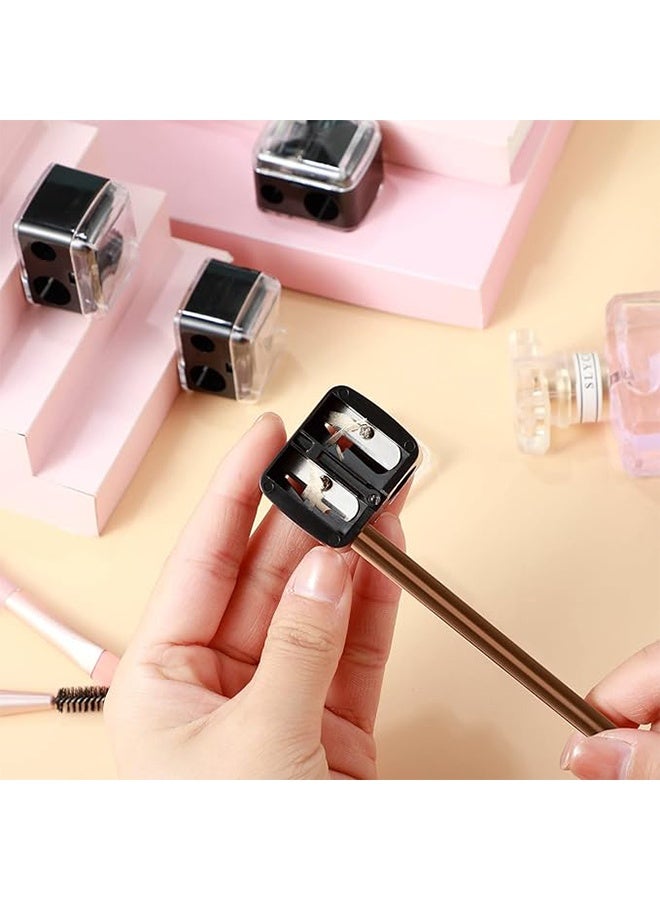 6Pcs Eyeliner Sharpener Dual Makeup Sharpeners Cosmetic Tools Compact Makeup Sharpening Device for Eyeliner Lip Liner Pencils, Black - Image 5